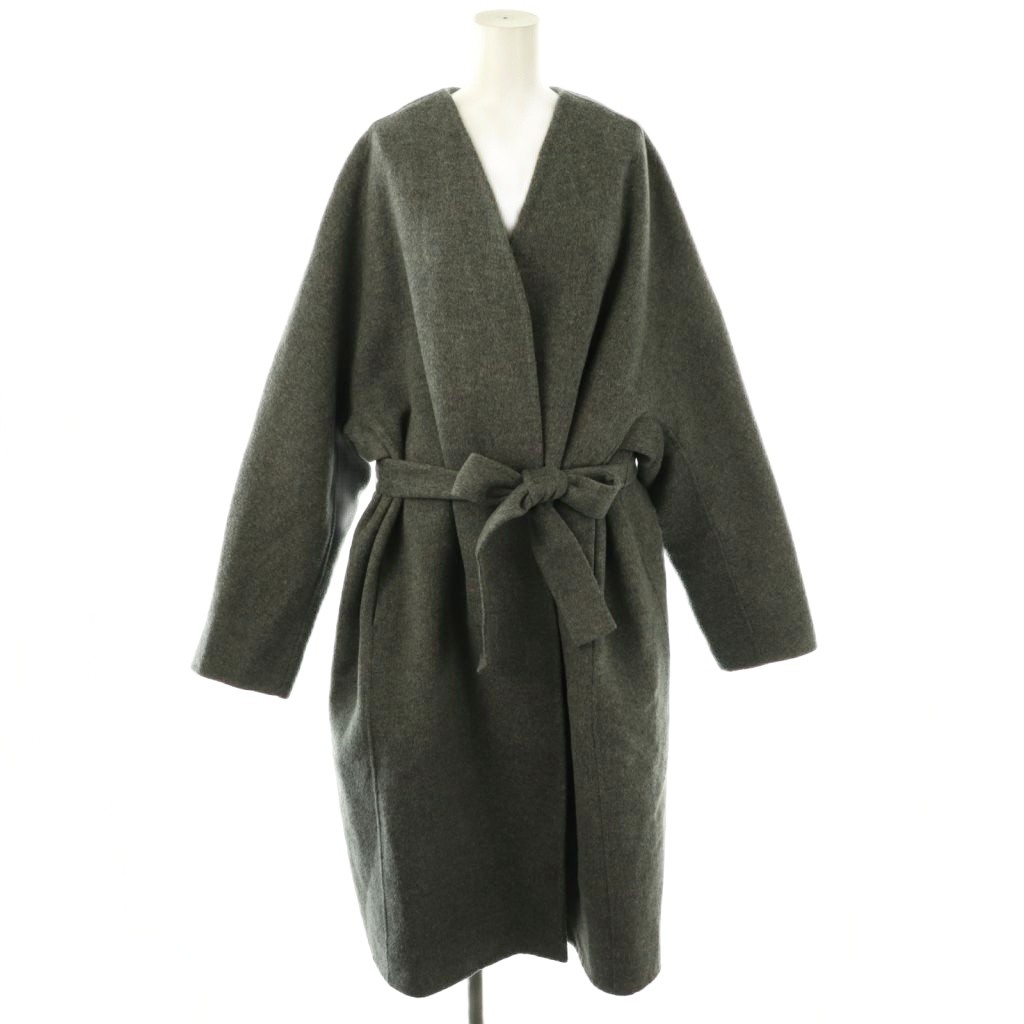 【中古】ミニッツ minitz 23AW  LAppartement取扱い NO COLLAR COAT コート グレー /AB ■SH レディース 【ベクトル 古着】 251125