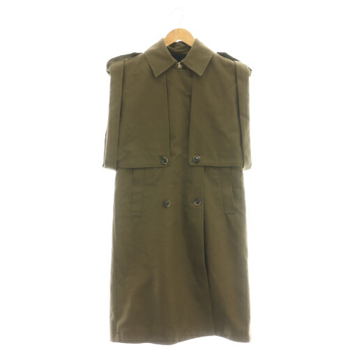 【中古】ヘルノ HERNO Rain collection ノースリーブ コート トレンチコート 36 カーキ /CX ■OS レディース 【ベクトル 古着】 251125