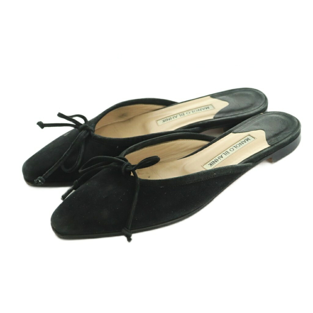 マノロブラニク ミュール レザー ブラック×ベージュ 35 楽天市場】MANOLO BLAHNIK マノロブラニク ミュール HOURAMUFLAT 010