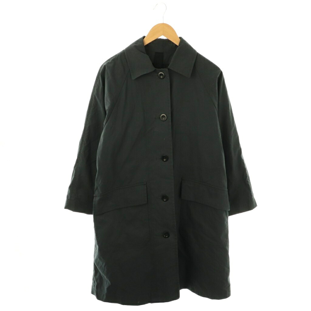 【中古】マーガレットハウエル MHL. 24AW WORN COTTON NYLON COAT ダウンライナー付 コート ロング 0 ブラック /HK ■OS レディース 【ベクトル 古着】 251127