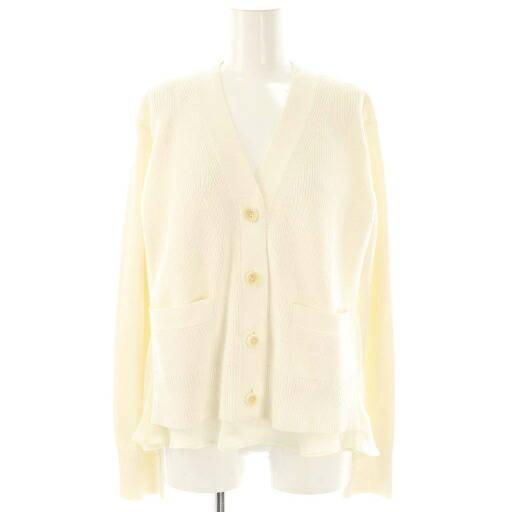 【中古】サカイ sacai 23SS Knit×SatinCardigan カーディガン 2 アイボリー 23-06500 /DO ■OS レディース 【ベクトル 古着】 251201|ブランド古着の買取販売ベクトル