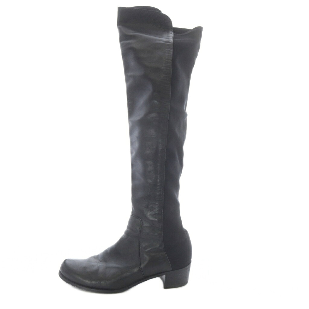 【中古】スチュアートワイツマン STUART WEITZMAN ニーハイ ロングブーツ 切替 38.5 黒 ブラック /SR ■SH レディース 【ベクトル 古着】 251202|ブランド古着の買取販売ベクトル