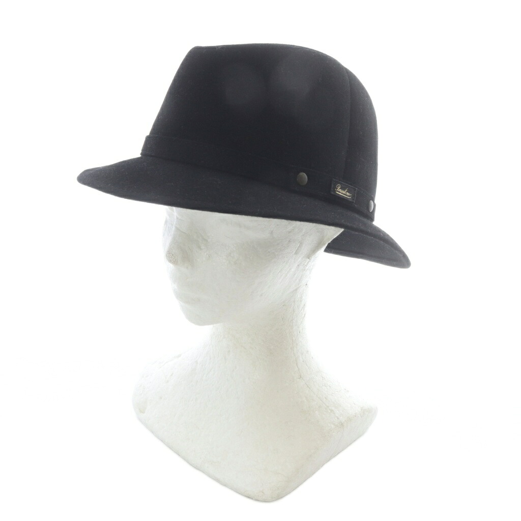 【中古】ボルサリーノ Borsalino アレッサンドリア ポケット ハット 帽子 59cm 黒 ブラック /SR メンズ 【ベクトル 古着】 251202