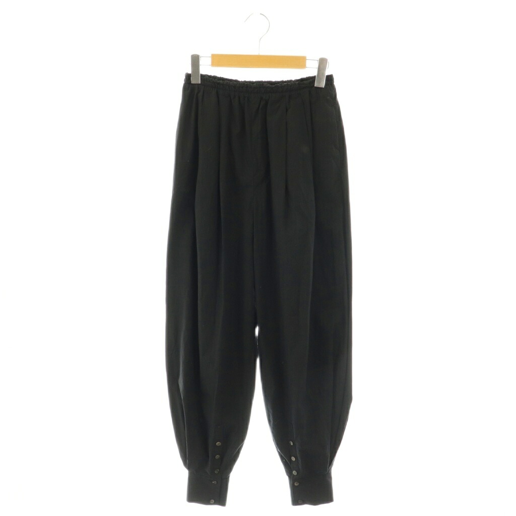【中古】エンフォルド ENFOLD 25SS CURVE-HEM JOGGER PANTS パンツ ジョガー イージー 36 ブラック /HK ■OS レディース 【ベクトル 古着】 251201