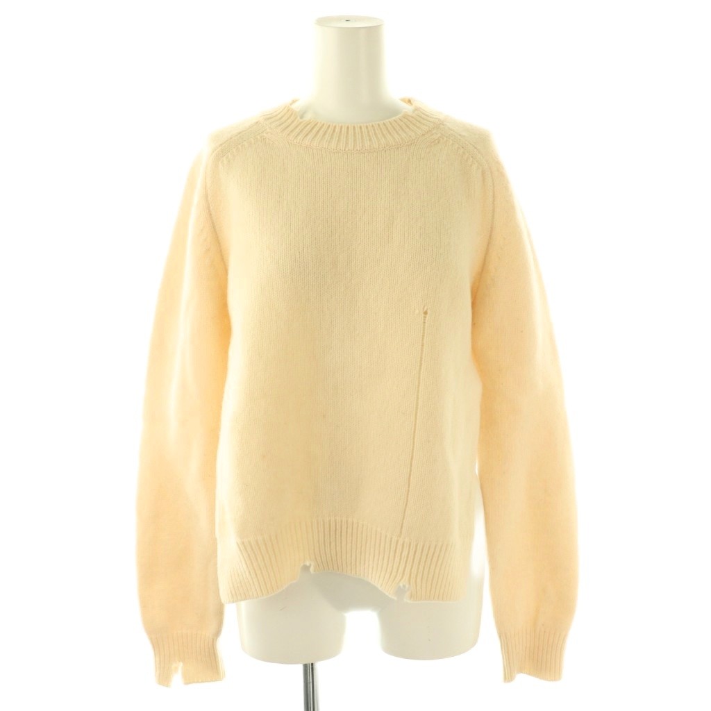 【中古】マルタンマルジェラ 1 Martin Margiela 1 ダメージ加工 ニット セーター プルオーバー ウール XS アイボリー S51GP0134 /CX ■OS レディース 【ベクトル 古着】 251212