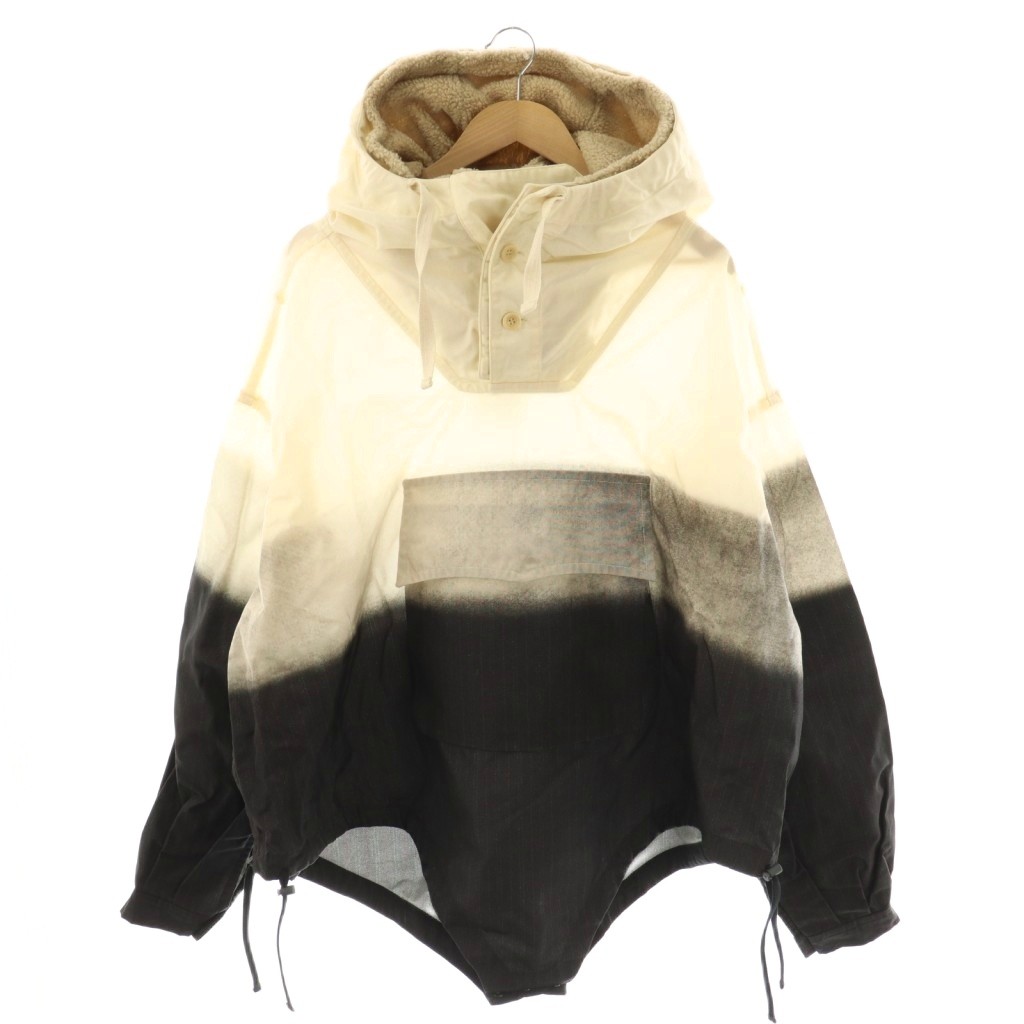 【中古】メゾンマルジェラ Maison Margiela マルタンマルジェラ 1 10 24SS s51am0491 アノラックジャケット ブルゾン プルオーバー 40 アイボリー ブラック /ES ■OS ■SH メンズ 【ベクトル 古着】 251208