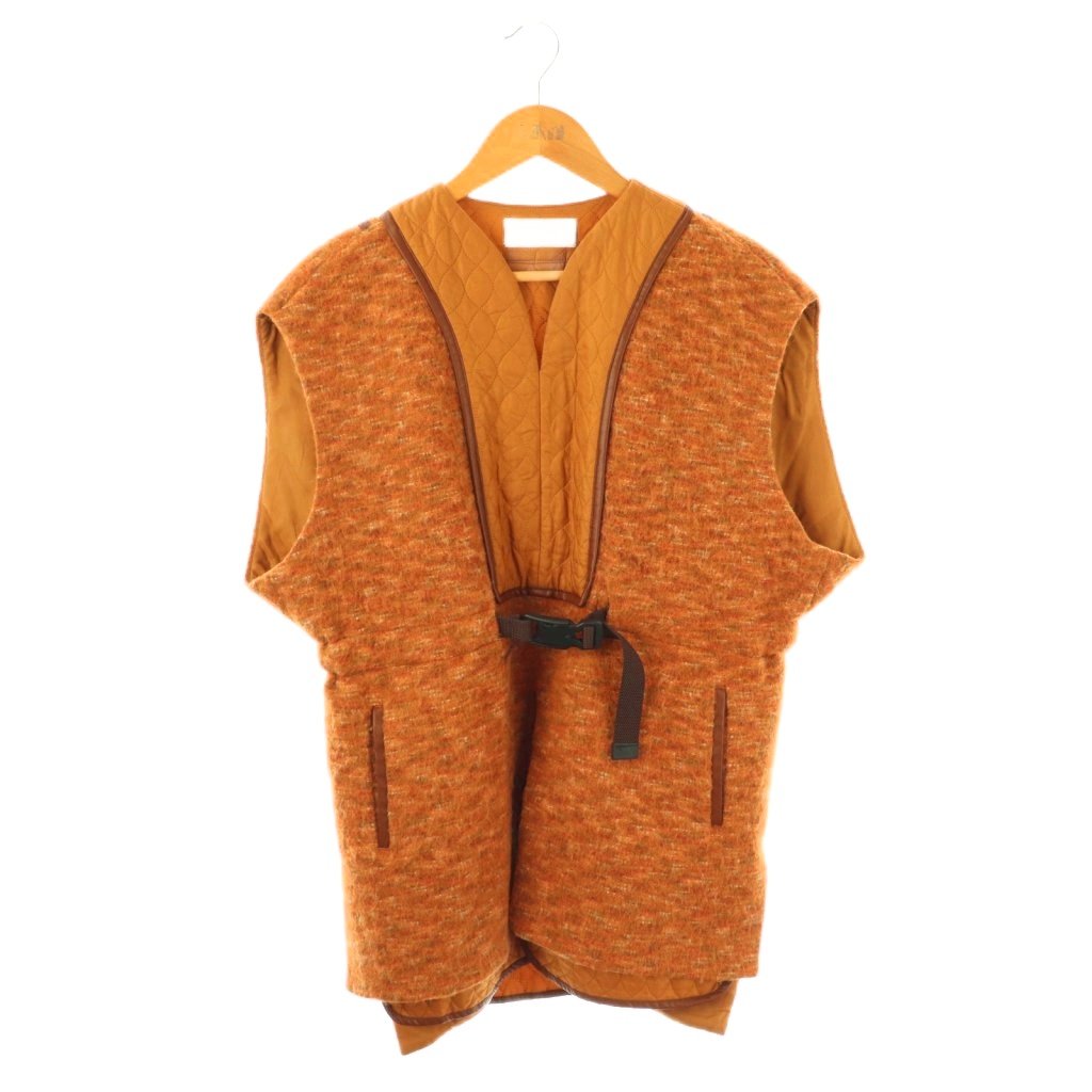 【中古】マメクロゴウチ Mame Kurogouchi Alpaca Blend Shaggy Wool Vest 限りない アルパカ 2 オレンジ色ベージュ マルチ色合い /DO ■os ■SH レディース 【ベクター 古着】 251205 レディースファッション-トップス