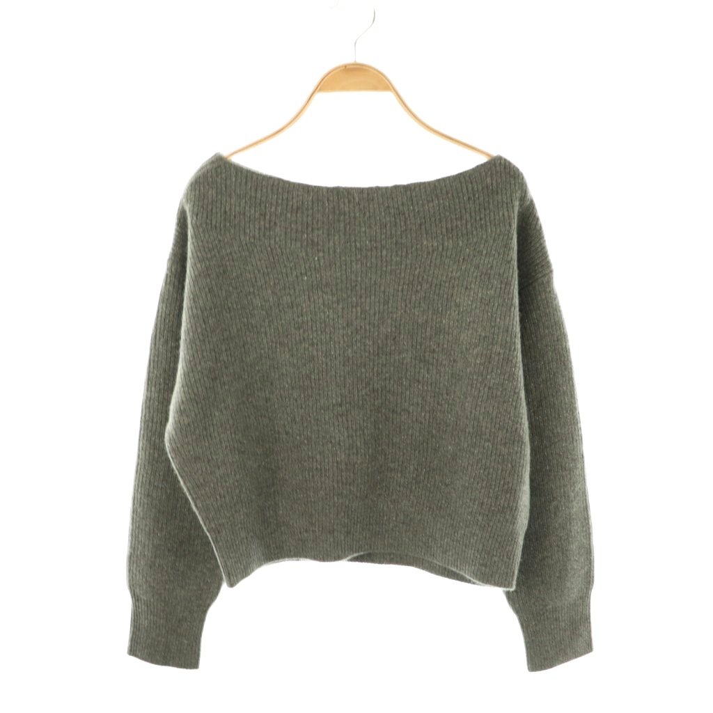 【中古】アプワイザーリッシェ Apuweiser-riche 25AW ウールカシミヤオフネックニット セーター 長袖 2 グレー /NR ■OS レディース 【ベクトル 古着】 251206