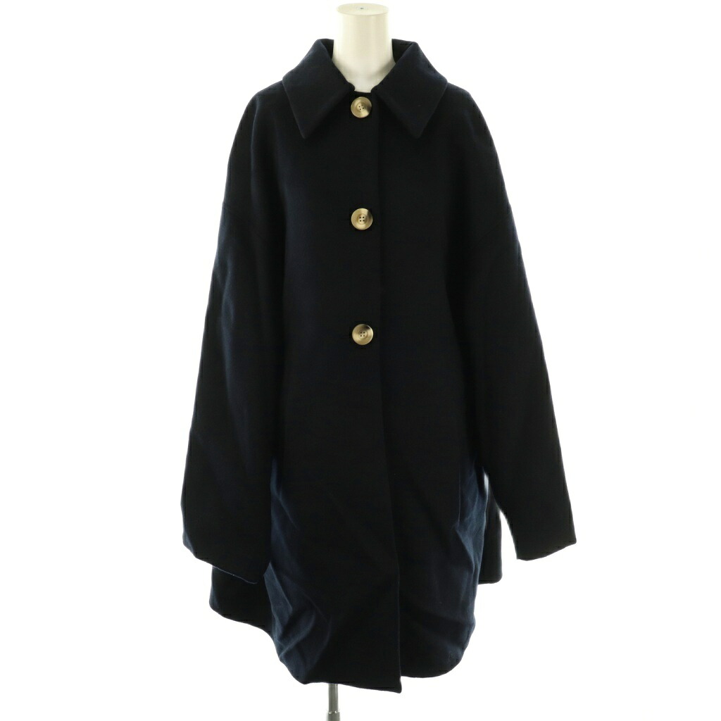 【中古】エンフォルド ENFOLD サンプル品 25AW NAPE SOUTIEN-COLLAR COAT コート ステンカラー アウター 38 ネイビー /CX ■OS レディース 【ベクトル 古着】 251210