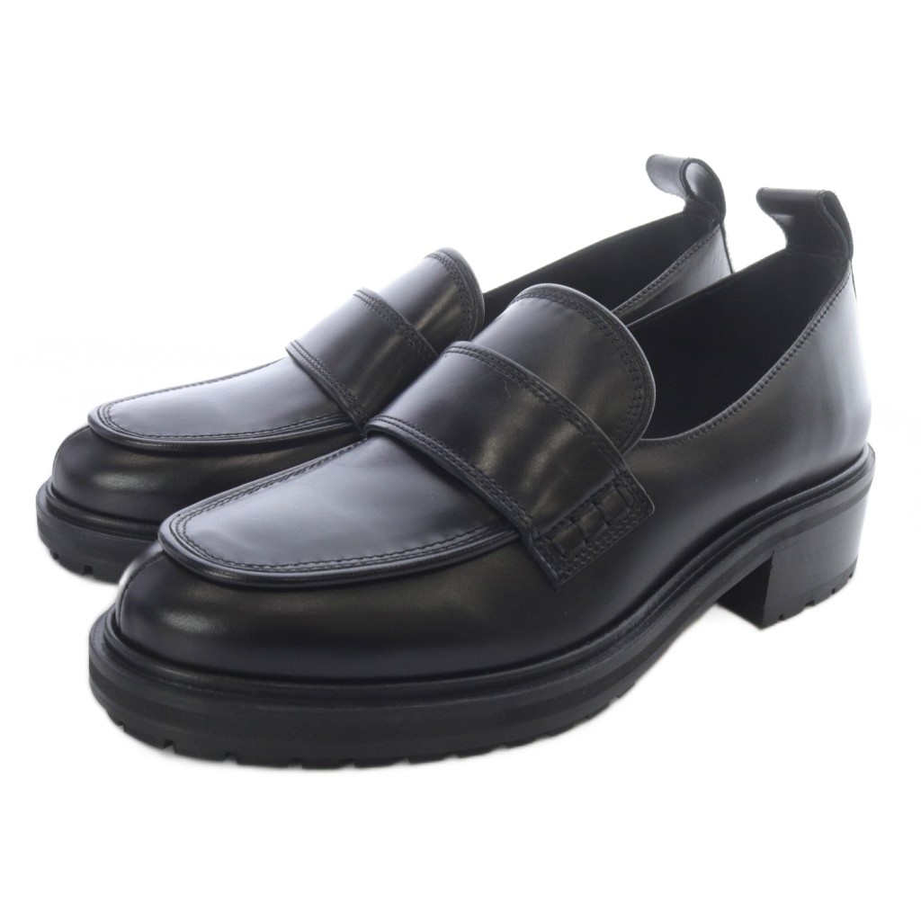 【中古】Aeyde アイデ 厚底 置き目毛皮 なめし革 36.5 黒 黒いこと /SR レディース 【ベクター 古着】 251216