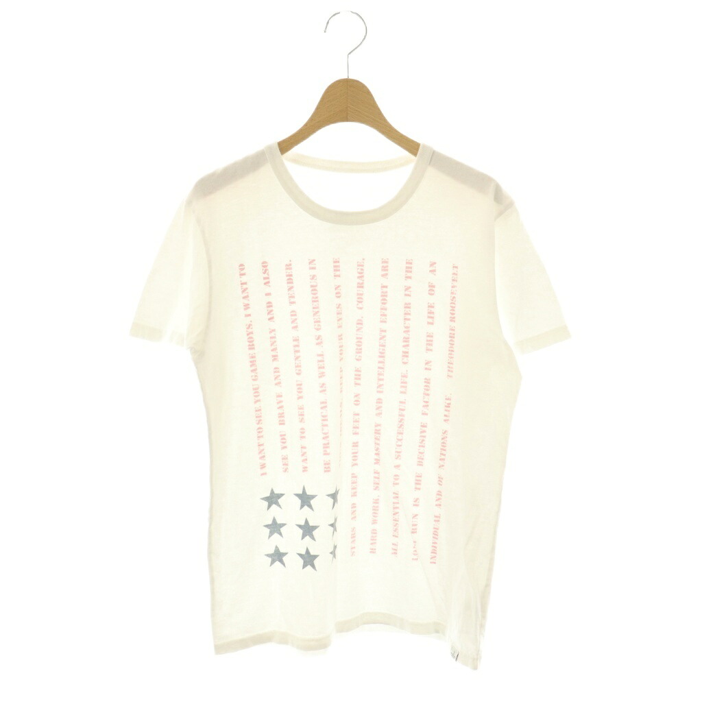 【中古】ビズビム VISVIM 半袖Tシャツ カットソー ロゴ 2 ホワイト ピンク ネイビー /CX ■OS メンズ 【ベクトル 古着】 251216