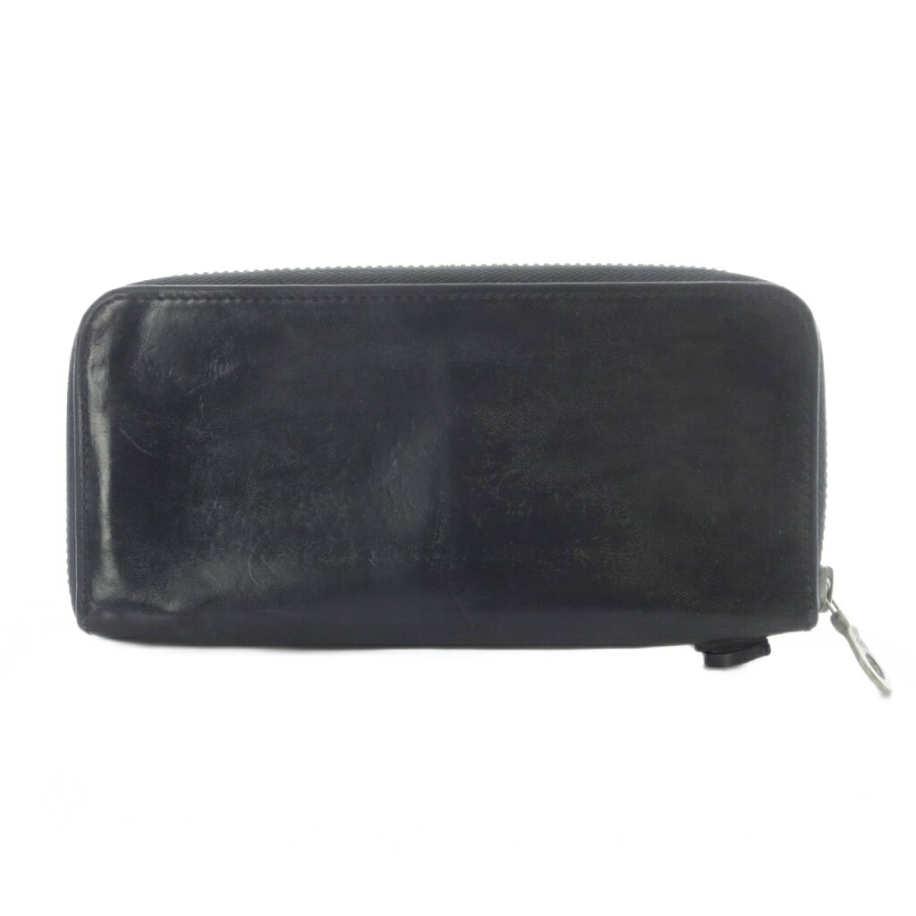 【中古】イサムカタヤマバックラッシュ ISAMU KATAYAMA BACKLASH ラウンドジップ長財布 FASTN レザー 黒 ブラック /SR メンズ 【ベクトル 古着】 251211