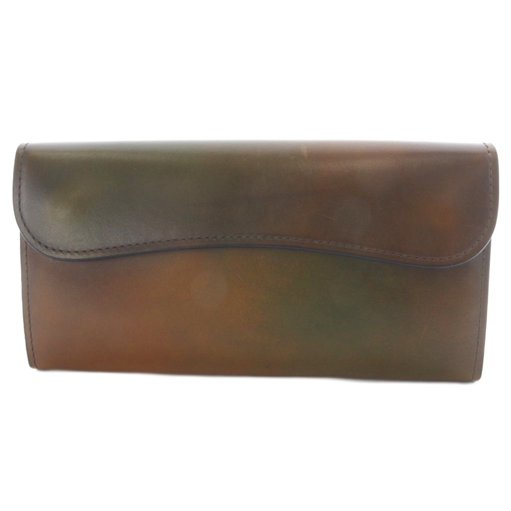 【中古】ワイルドスワンズ WILDSWANS WAVE スフマートレザー 長財布 ブラウン /YO25 ■AD メンズ 【ベクトル 古着】 251212