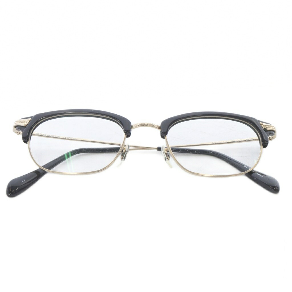 【中古】オリバーピープルズ OLIVER PEOPLES DIANDRA眼鏡 メガネ 49□20-140 黒 ブラック ゴールド色 /SR ■AD メンズ 【ベクトル 古着】 251215