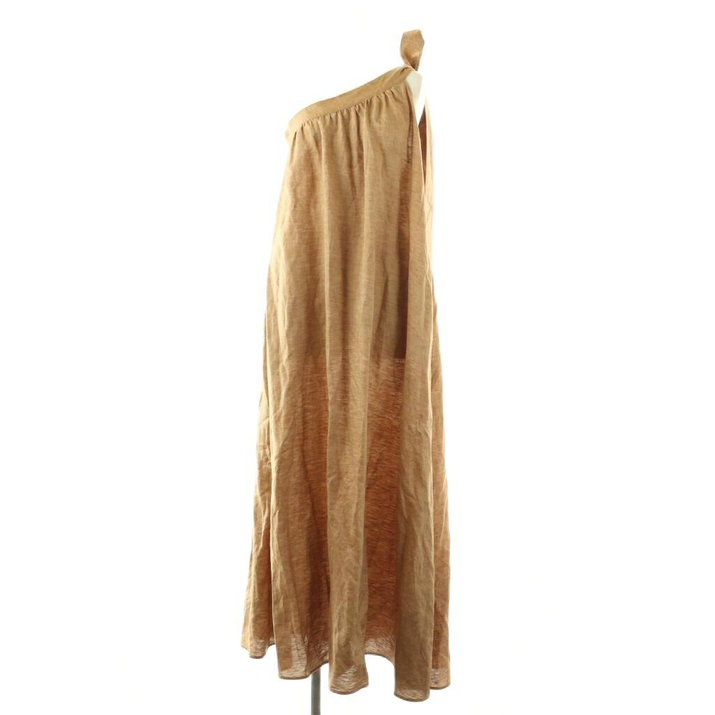 【中古】マイラン MYLAN One Shoulder Ribbon Dress 衣装 ロング 一肩先 F ベージュ /HK ■os レディース 【ベクター 古着】 251223
