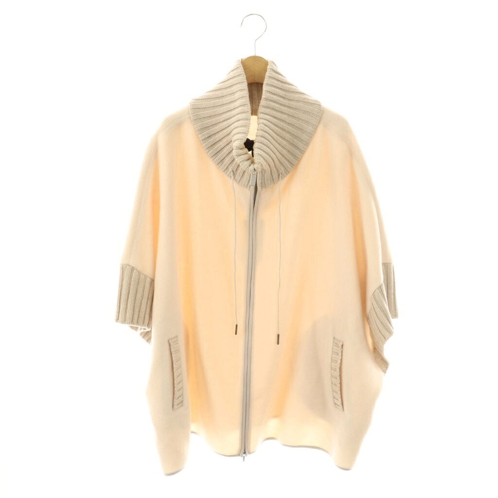 【中古】ファビアナフィリッピ FABIANA FILIPPI 23AW ウール カシミヤ混ケープ ポンチョ アウター S ベージュ ライトピンク /CX ■OS レディース 【ベクトル 古着】 251222｜ブランド古着の買取販売ベクトル