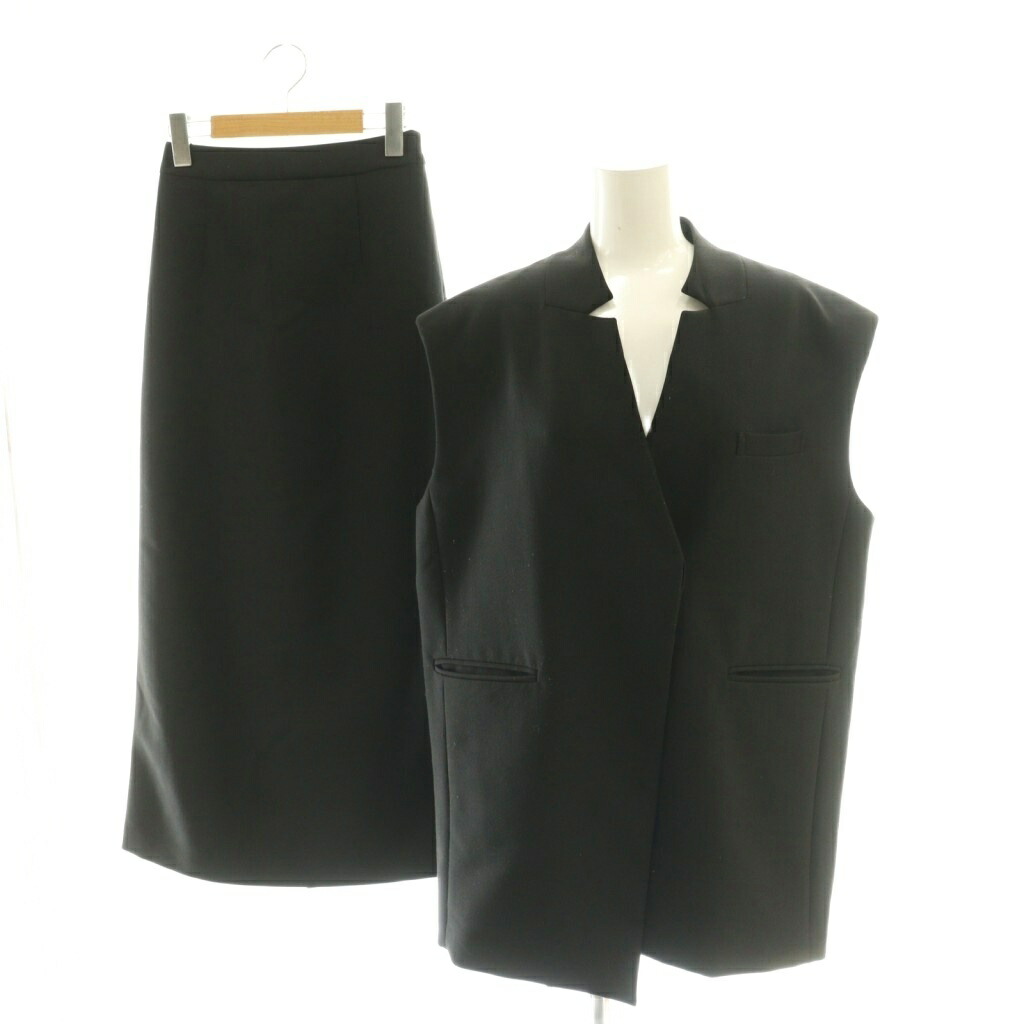 【中古】アメリヴィンテージ Ameri VINTAGE &times; otona MUSE VEST SET UP セットアップ ベスト タイトスカート S ブラック /DF ■OS レディース 【ベクトル 古着】 251226｜ブランド古着の買取販売ベクトル
