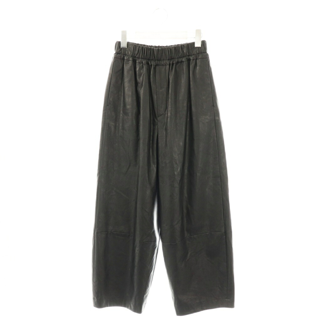 【中古】未使用品 サクラ SACRA SYNTHETIC LEATHER PANTS ワイドパンツ フェイクレザー 36 ブラック /ES ■OS レディース 【ベクトル 古着】 251222|ブランド古着の買取販売ベクトル