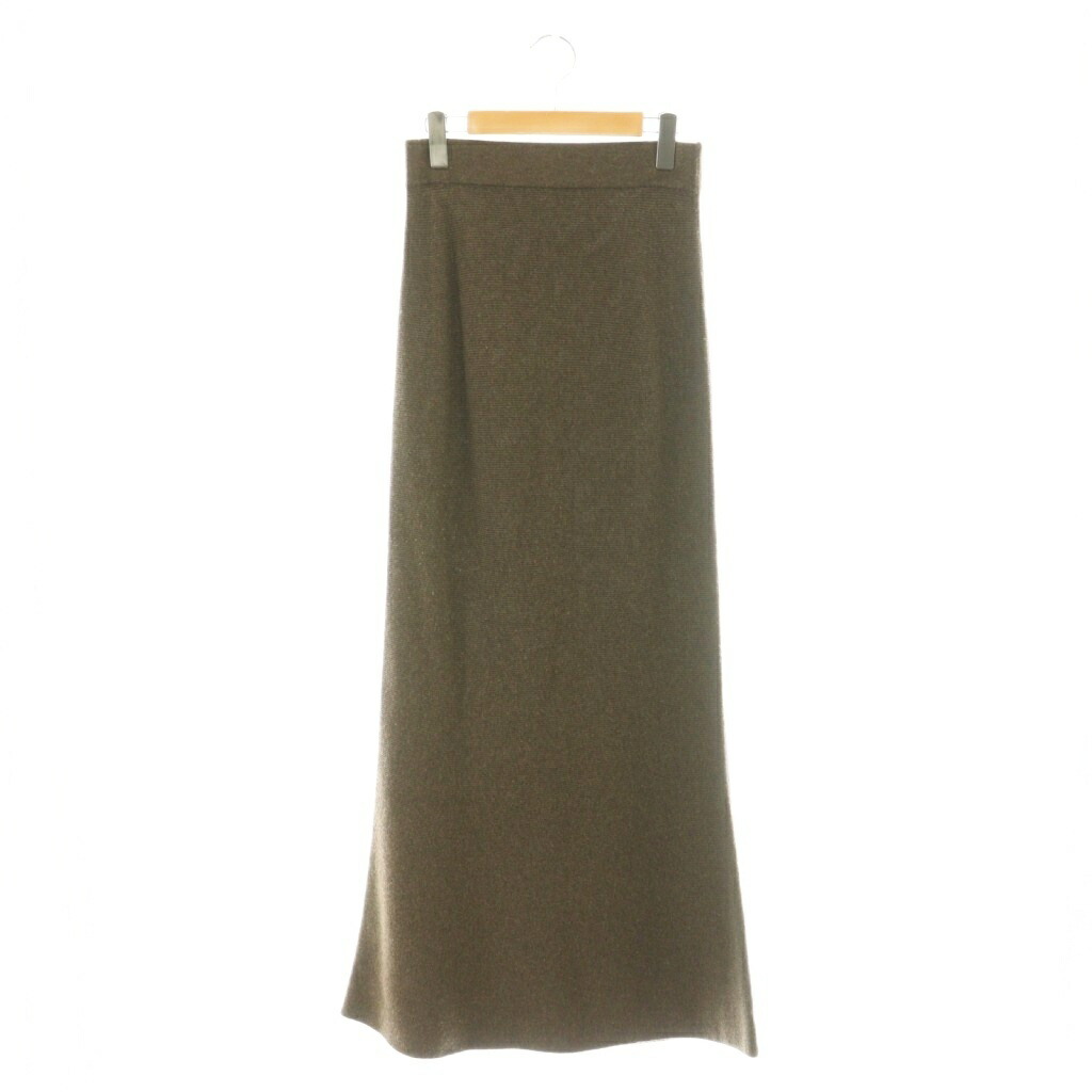 【中古】エーピーストゥディオ AP STUDIO 24AW カシミヤミックスニットスカート ロング タイト 36 ブラウン /CX ■OS レディース 【ベクトル 古着】 251223
