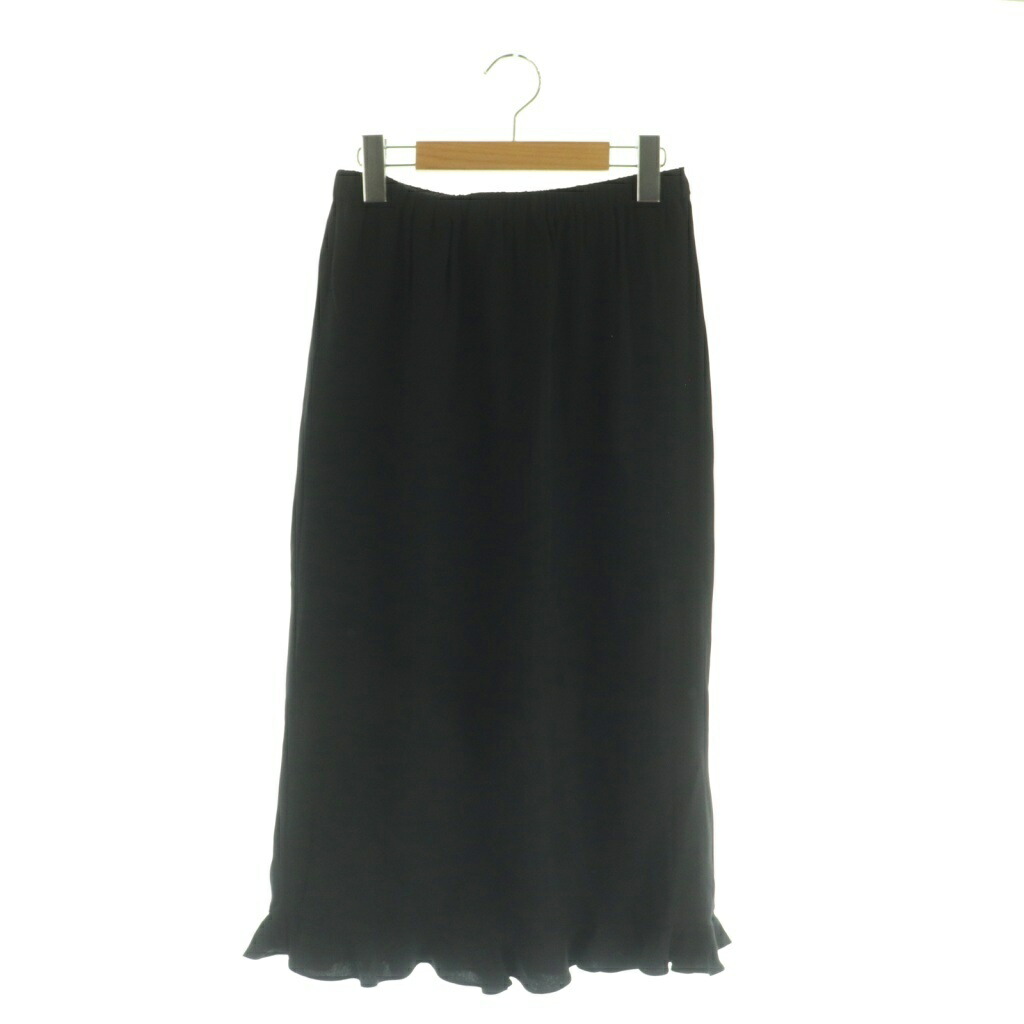 【中古】マルニ MARNI 24SS 裾フリルスカート フレア 40 黒 ブラック /MI ■OS ■SH レディース 【ベクトル 古着】 251223