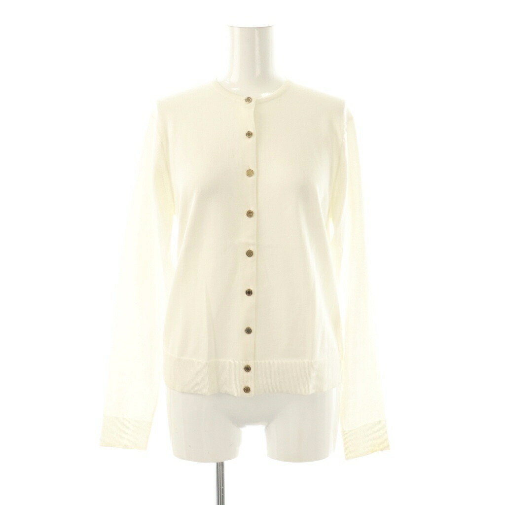 美品◯MUSE ドゥーズィエムクラス ffクルーネック カーディガン ホワイト 美品◯MUSE ドゥーズィエムクラス ffクルーネック カーディガン