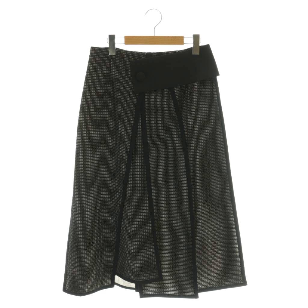 【中古】アドーア ADORE 24SS ラッセルボンディングスカート 太陽面爆発 38 黒いこと 白いこと /CX ■os レディース 【ベクター 古着】 260107