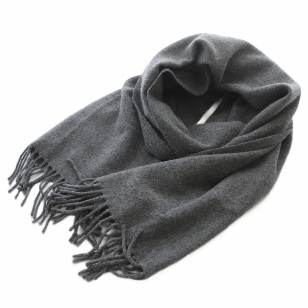【中古】アクネ ストゥディオズ Acne Studios ウール マフラー フリンジ グレー /SR レディース 【ベクトル 古着】 260115