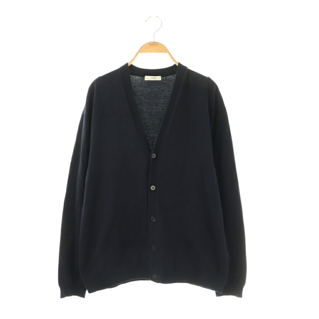【中古】エイ英トン ATON Natural dye organic standard cardigan ジレー 綿織物編み物 2 米国海軍 /ES ■os ■SH メンズ 【ベクター 古着】 260106
