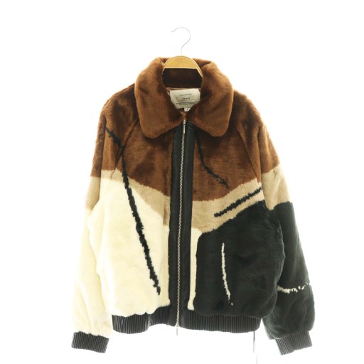 【中古】未使用品 アメリヴィンテージ Ameri VINTAGE 25AW DESSERT CUP FUR BLOUSON ブルゾン フェイクファー F ブラウン アイボリー ブラック 0125206610650 /CX ■OS レディース 【ベクトル 古着】 260113