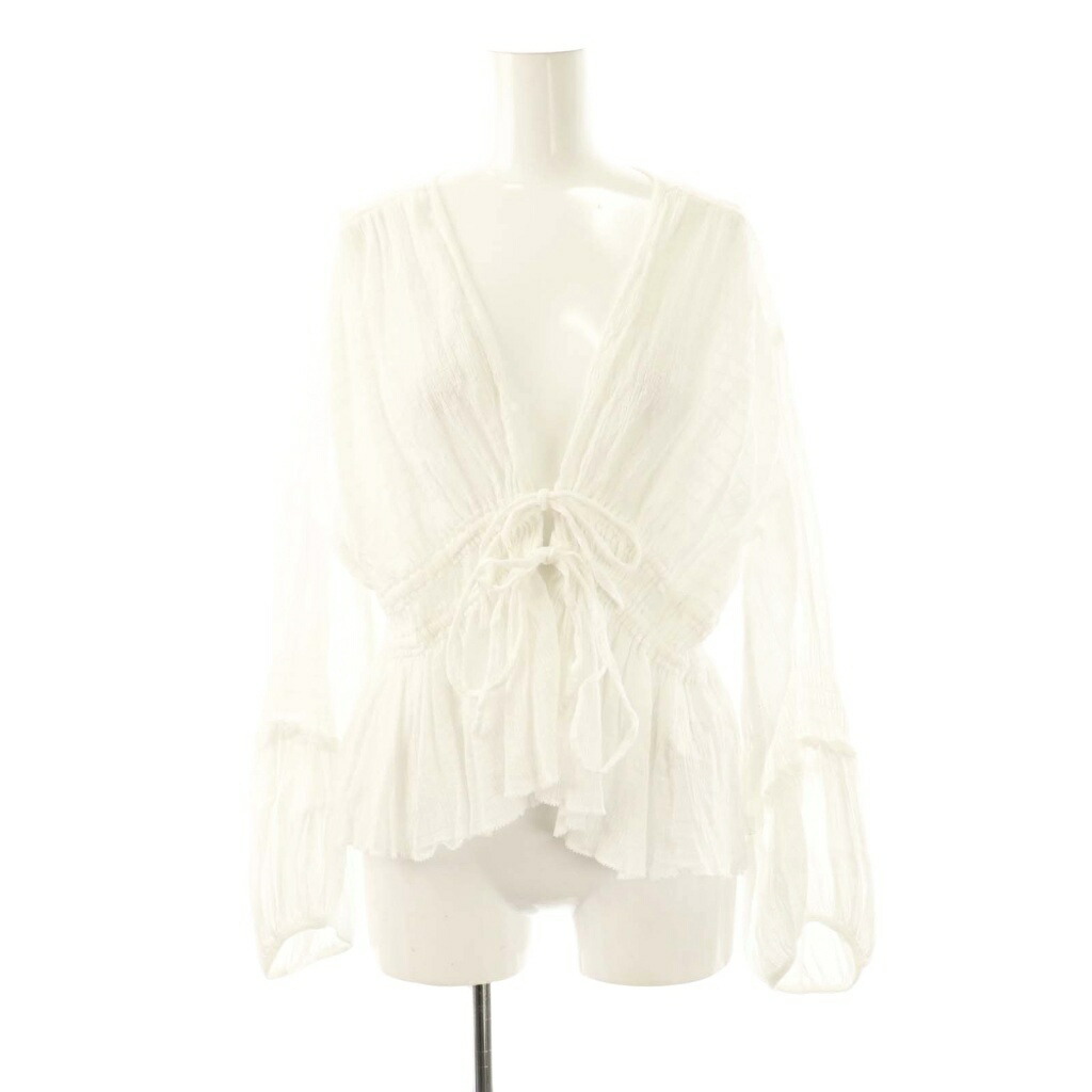 【中古】リアムプラージュ RIAM-PLAGE 25AW RIAM SWEET ブラウス 長袖 ホワイト /DO ■OS レディース 【ベクトル 古着】 260113