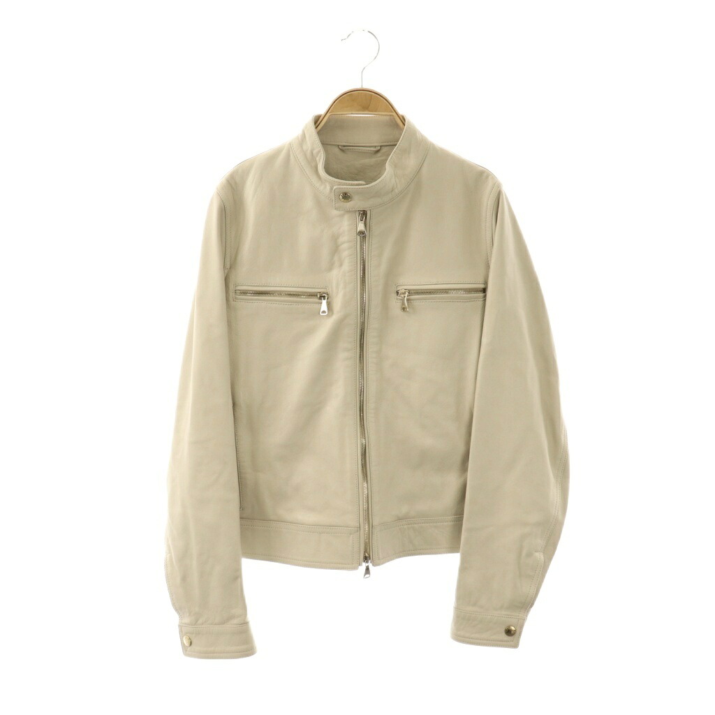 【中古】エンメティ EMMETI 24SS MUSEdeDeuxiemeClasse別注 AGATA SINGLE LEATHER ジャケット 38 オフホワイト /DO ■OS レディース 【ベクトル 古着】 260115｜ブランド古着の買取販売ベクトル