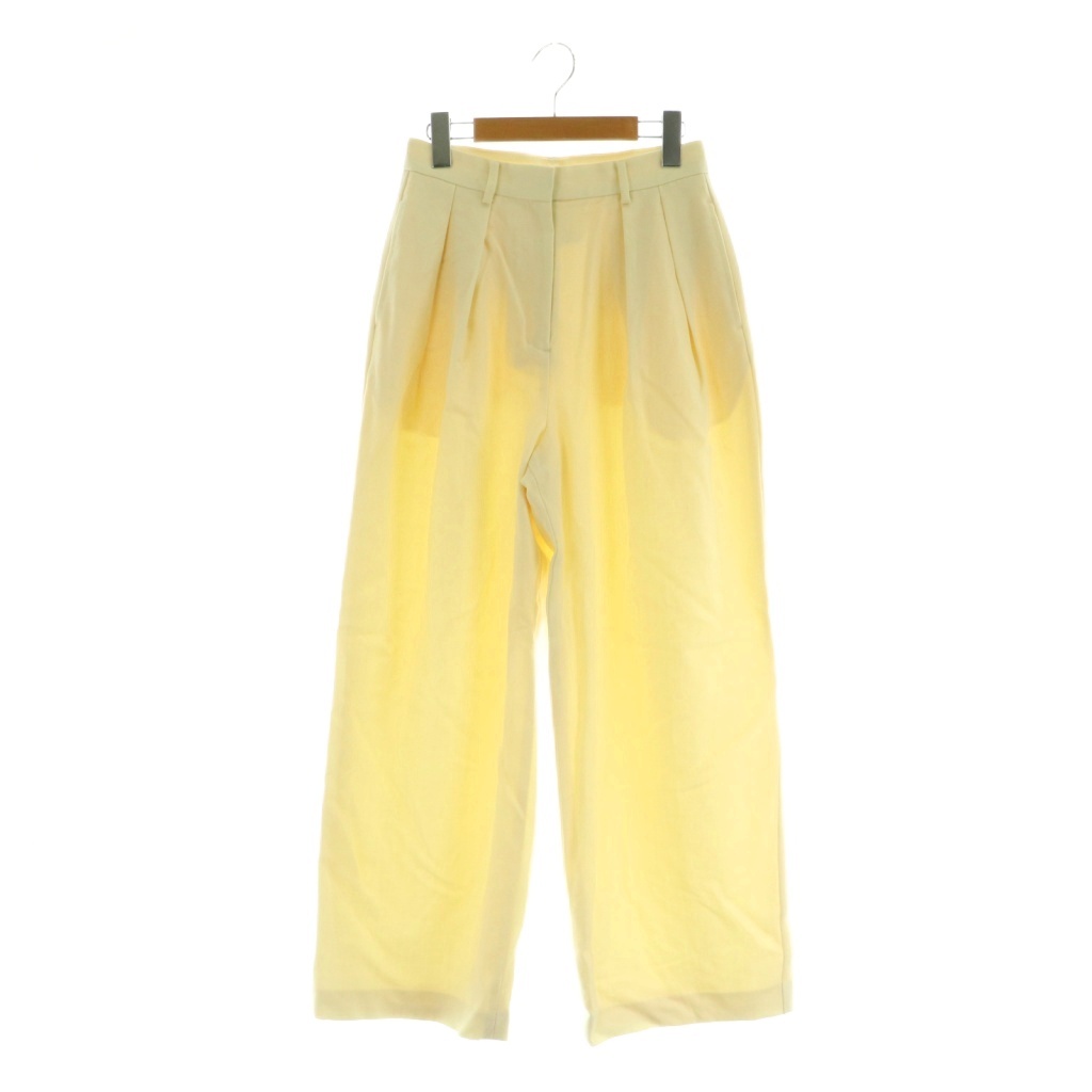 【中古】クレドナ CREDONA 25AW ICHIGUN PANTS イチグンパンツ ワイド タック ハイウエスト 0 アイボリー /MY ■OS レディース 【ベクトル 古着】 260117