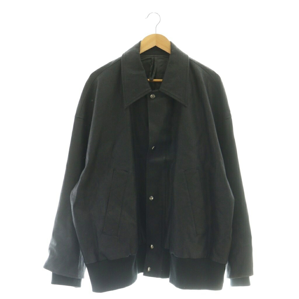 【中古】エドウィナホール Edwina Horl HOLZFALLER BLOUSON ブルゾンジャケット ステンカラー M ブラック /DF ■OS メンズ 【ベクトル 古着】 260116