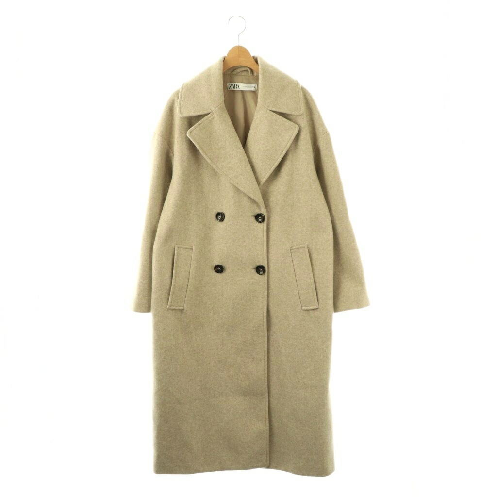 楽天市場】n□ザラ/ZARA ダブルボタン ウールチェスターコート【XS】灰