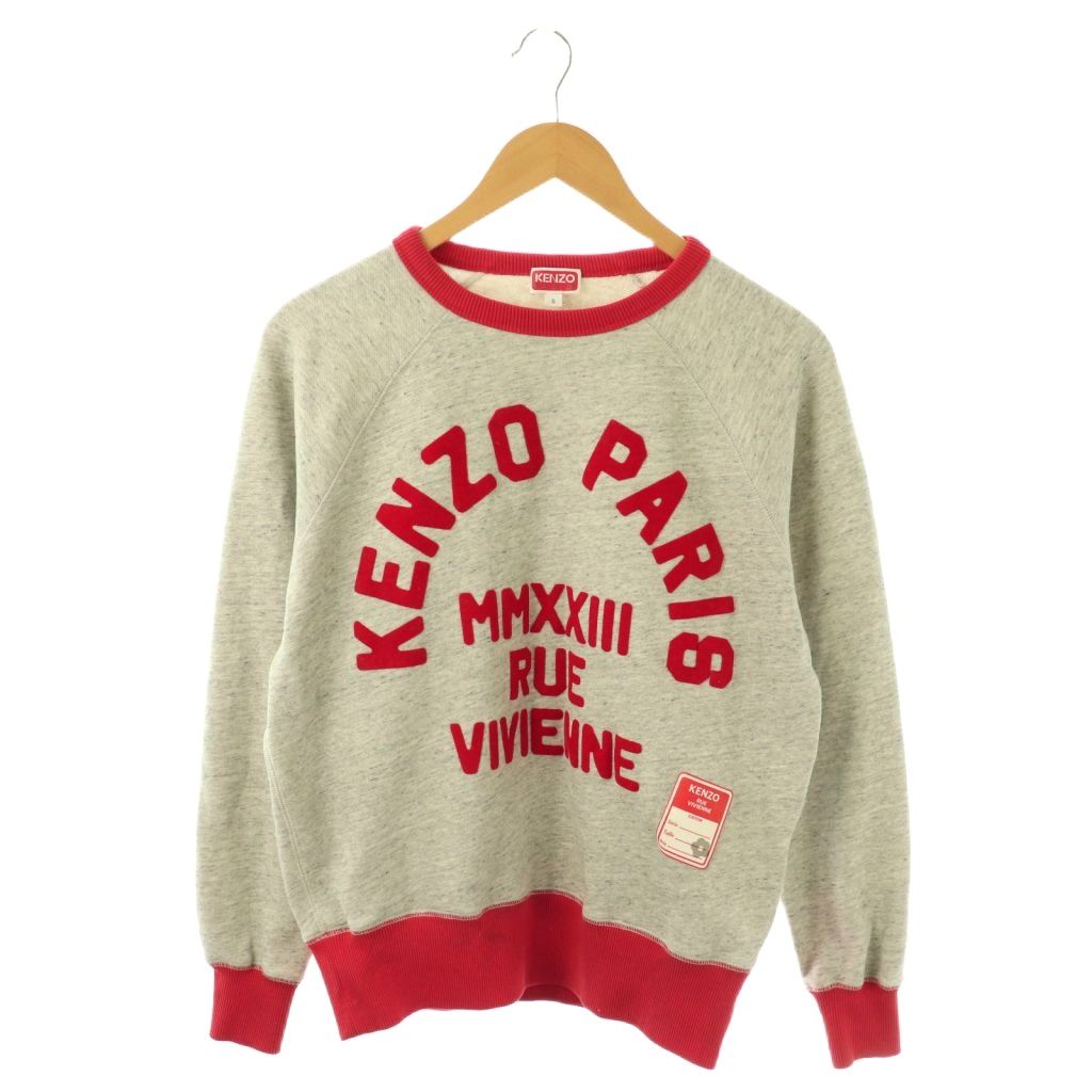 【中古】ケンゾー KENZO FD55SW4864MG PUE VIVIENNE SLIM SWEATSHIRT 流汗 調教師 長袖 綿織物 S 薄墨色 赤 /NR ■os ■SH メンズ 【ベクター 古着】 260121