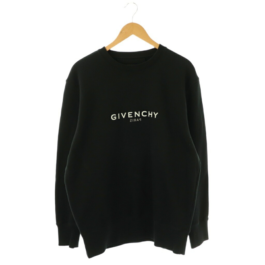【中古】ジバンシィ GIVENCHY BMJ0CB3Y6Aリバースロゴスウェット 調教師 長袖 綿織物 S 黒 /NR ■os ■SH メンズ 【ベクター 古着】 260121