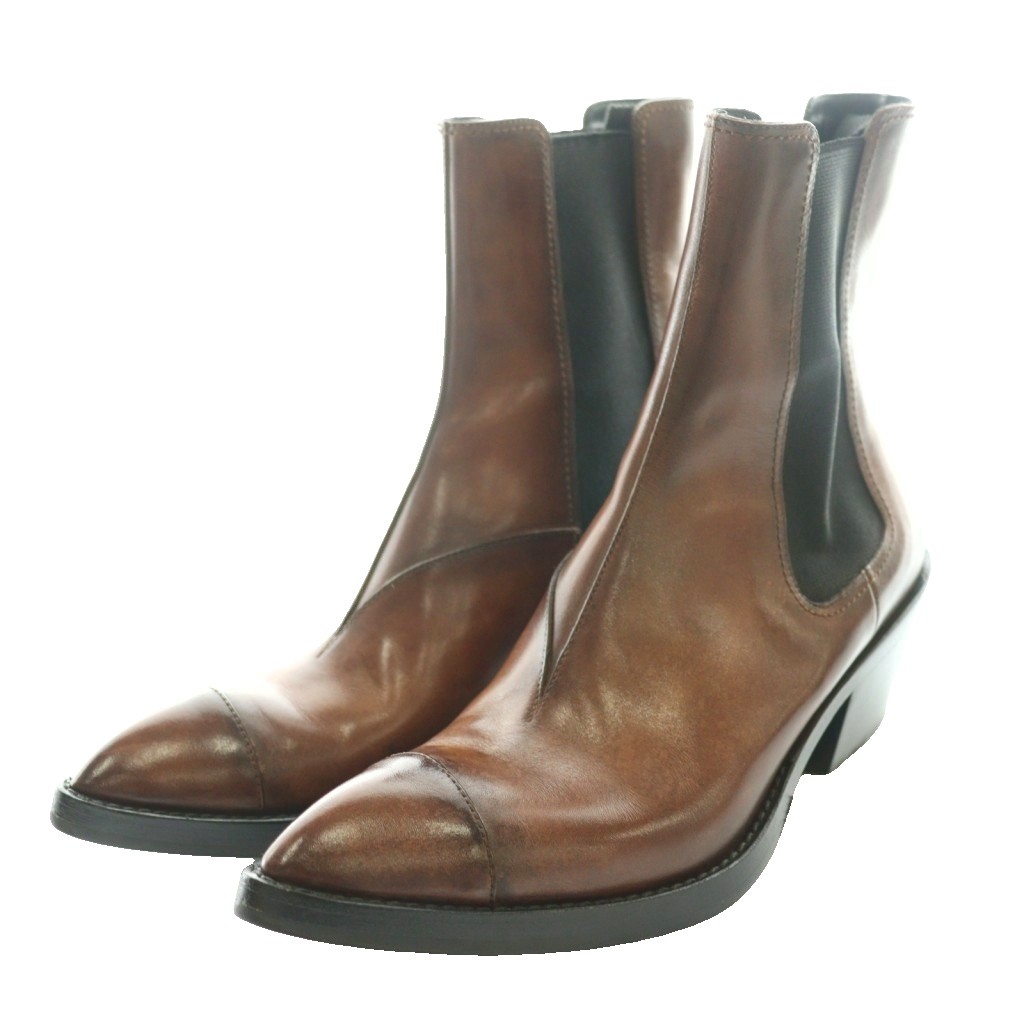 【中古】ベルルッティ Berluti サイドゴアショートブーツ 35.5 茶 赤銅色 /SS ■os レディース 【ベクター 古着】 260204