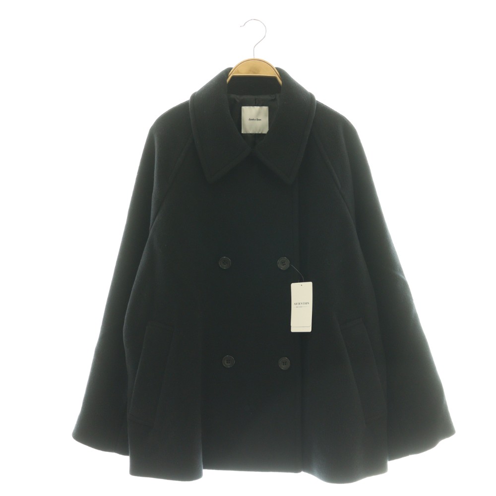 【中古】スピック\u0026渡り間 Spick\u0026Span 25AW スタンドカラーショートコート アウター 36 黒いこと S160 /CX ■os ■SH レディース 【ベクター 古着】 260224