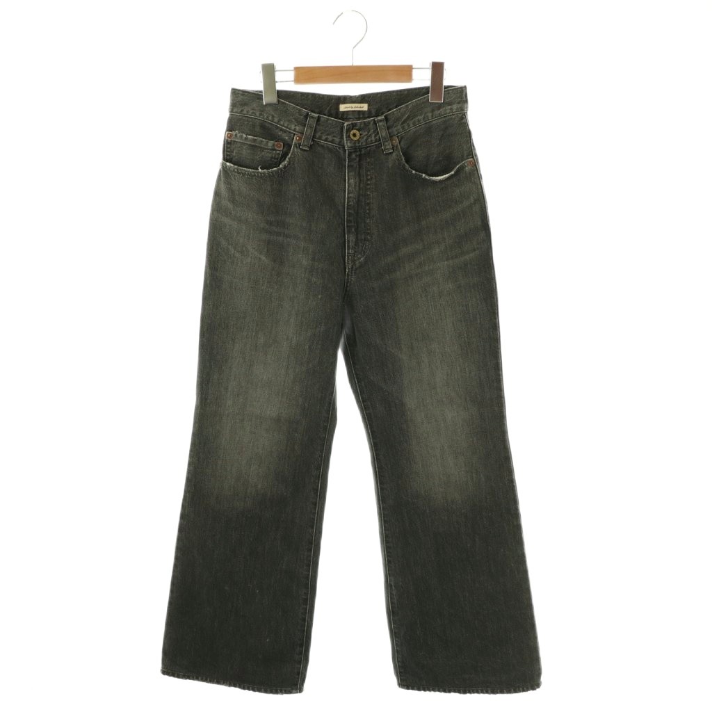 【中古】アティックバイジョンブル Attick by John bull 25AW LOOSE FLARE DENIM デニムパンツ ジッパーフライ コットン S グレー /NR ■OS レディース 【ベクトル 古着】 260121