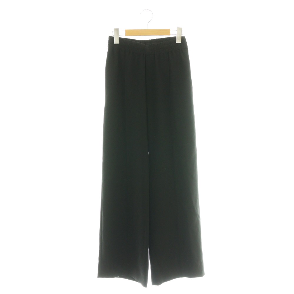 【中古】エーピーストゥディオ AP STUDIO 25SS ジョーゼットイージーパンツワイドパンツ 34 ブラック /DF ■OS レディース 【ベクトル 古着】 260122