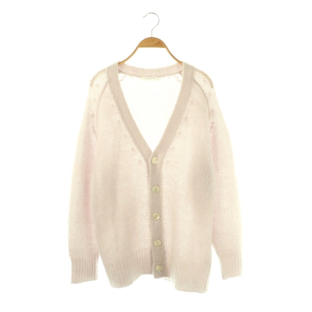 【中古】ギャルリーヴィー GALERIE VIE トゥモローランド 24AW キッドモヘヤ Vネックカーディガン ニット F アイスグレー /ES ■OS レディース 【ベクトル 古着】 260127