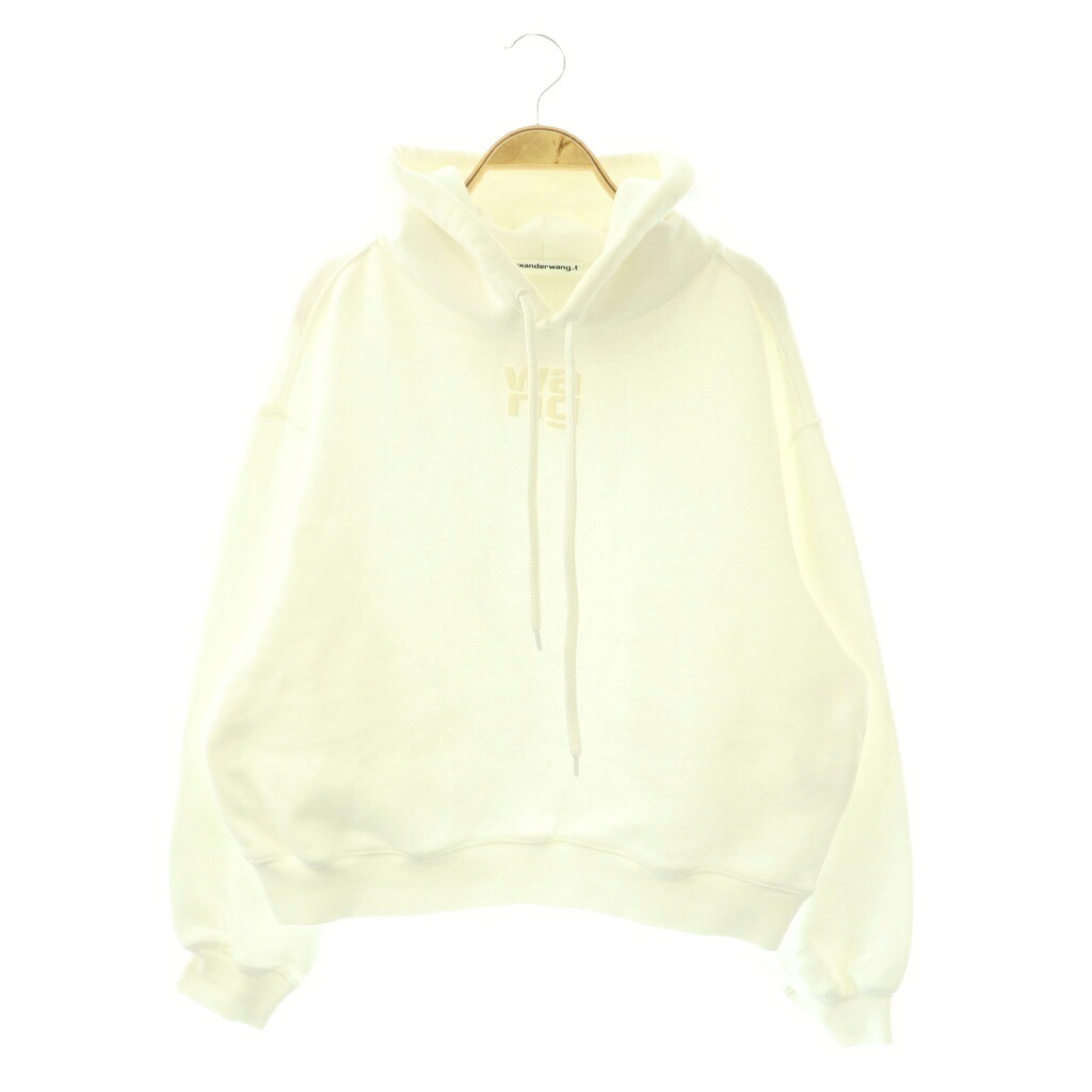 【中古】アレキサンダーワン ALEXANDER WANG 4CC3242101 ESSENTIAL TERRY HOODIE パーカー ティーシャツ 長袖 S 白いこと /HK ■os レディース 【ベクター 古着】 260120