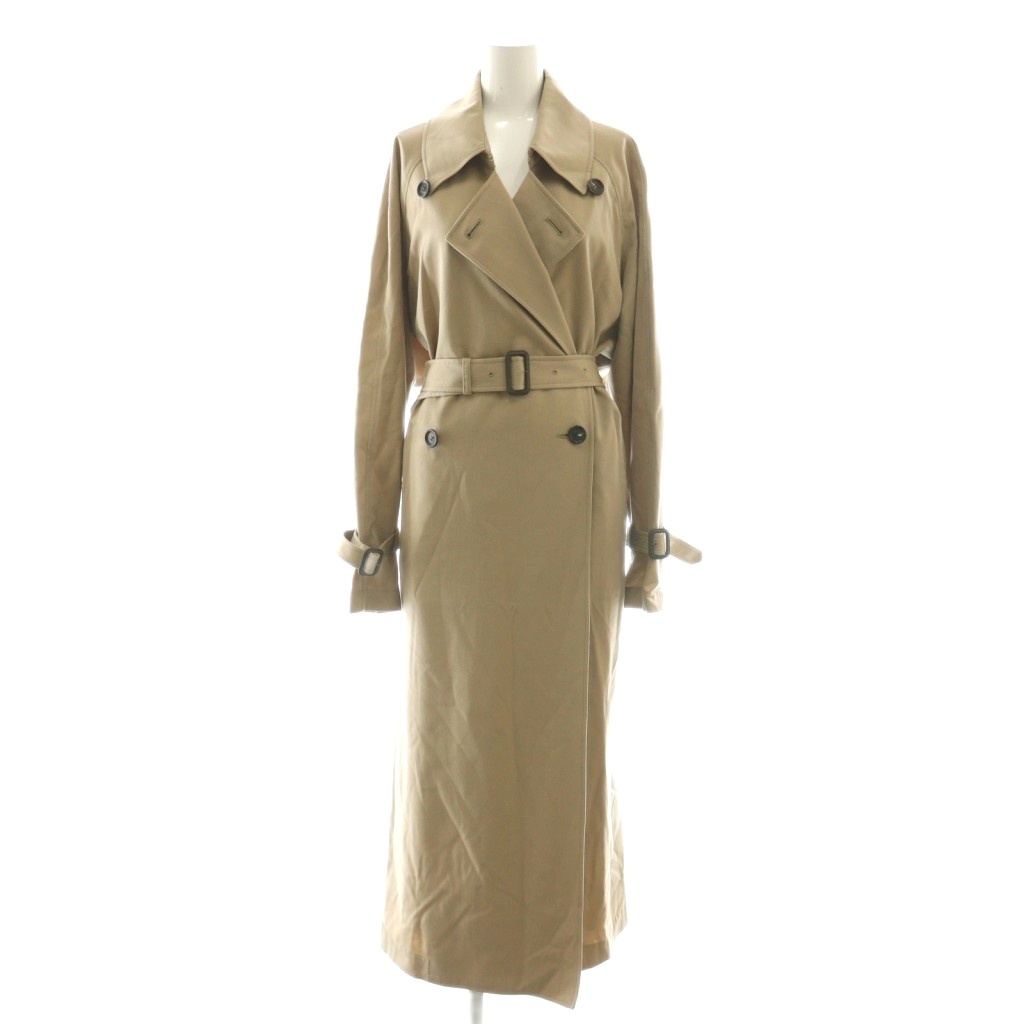 【中古】ミューズ ドゥーズィエム クラス MUSE de Deuxieme Classe 24SS GABARDINE TRENCH コート トレンチコート スプリングコート 38 ベージュ /DF ■OS ■SH レディース 【ベクトル 古着】 260130