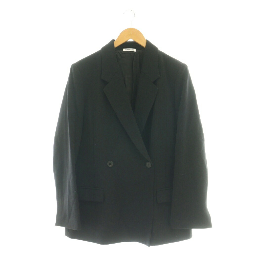 【中古】ドゥーズィエムクラス DEUXIEME CLASSE エブリデイアイライク EVERYDAY I LIKE 24AW Essential ジャケット テーラード ウール 総裏地 38 黒 /CX ■OS ■SH レディース 【ベクトル 古着】 260130
