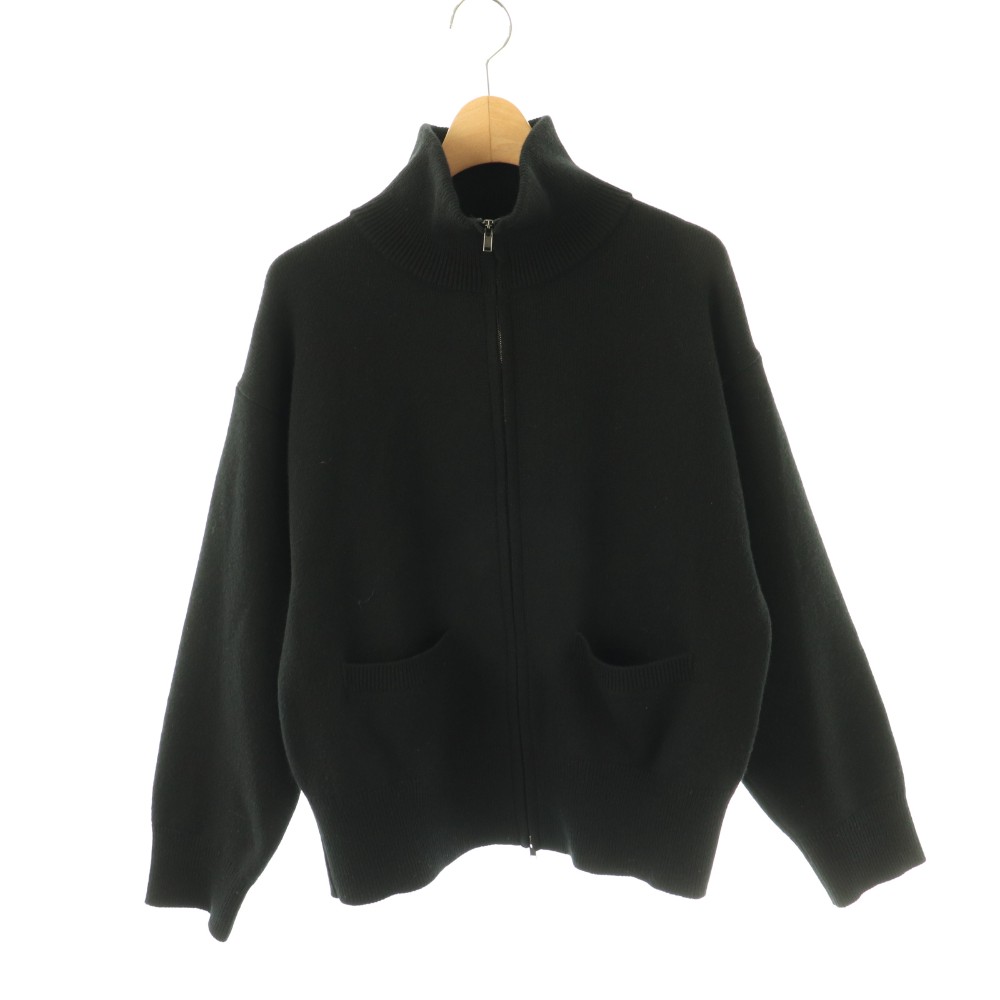 【中古】マーガレットハウエル MARGARET HOWELL 25AW FINE WOOL LOOPBACK KNITWEAR カーディガン ニット 2 ブラック /ES ■OS レディース 【ベクトル 古着】 260122｜ブランド古着の買取販売ベクトル