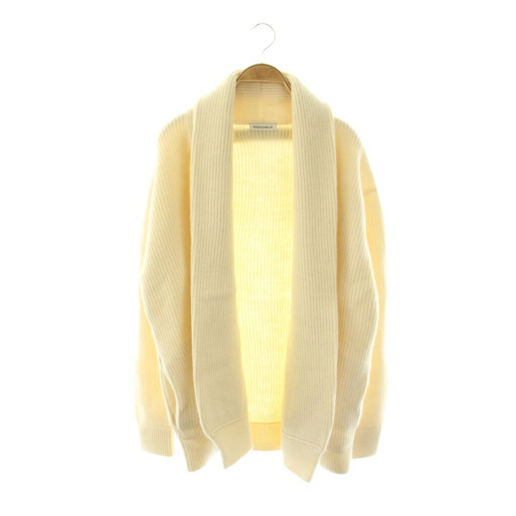 【中古】マディソン青み MADISONBLUE 23AW SHAWL COLLAR CD ジレー 編み物 00 XS 象牙色 /ES ■os レディース 【ベクター 古着】 260127