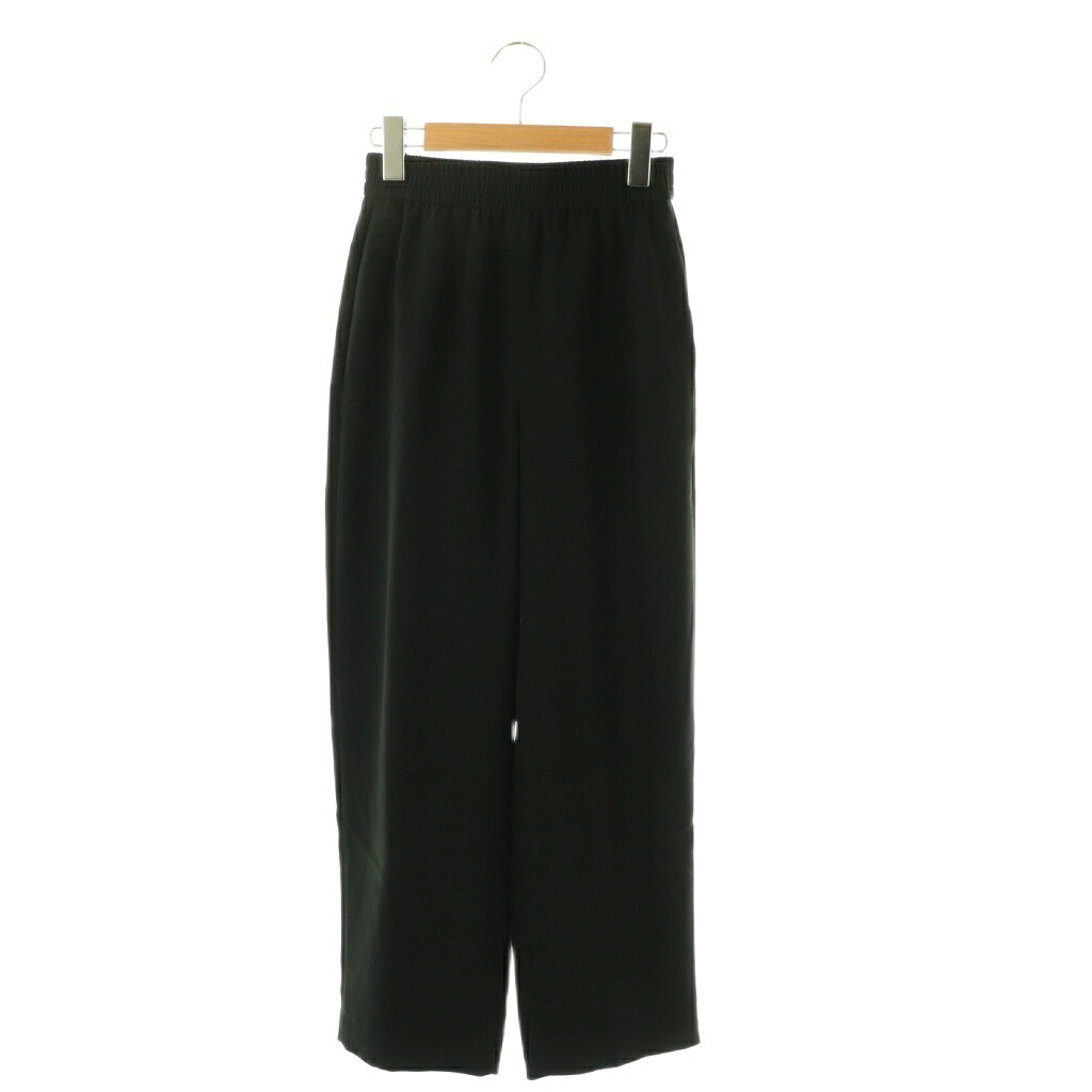 【中古】セオリー Theory 25SS Satin Crepe Straight Pull On Pant パンツ テーパード イージー XXS ブラック /HK ■OS ■SH レディース 【ベクトル 古着】 260202