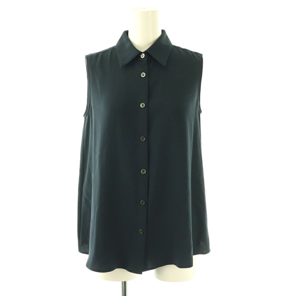 【中古】セオリーリュクス theory luxe 25SS Flow Zatie Blouse ブラウス ノースリーブ S32 ネイビー /DO ■OS ■SH レディース 【ベクトル 古着】 260129