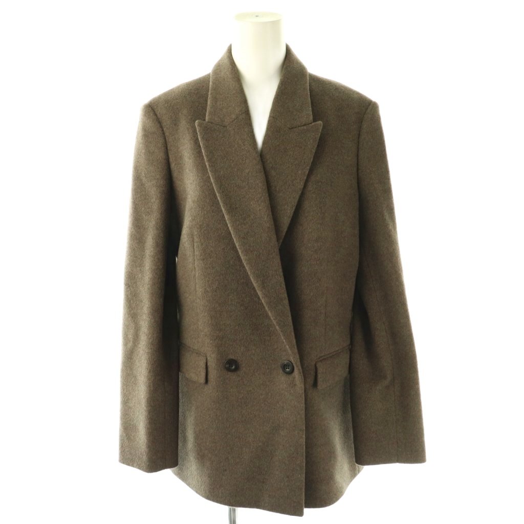 【中古】セオリーリュクス theory luxe 25AW Gem Terry Jacket テーラードジャケット ダブル カシミヤ混 036 ダークブラウン /ES ■OS レディース 【ベクトル 古着】 260127