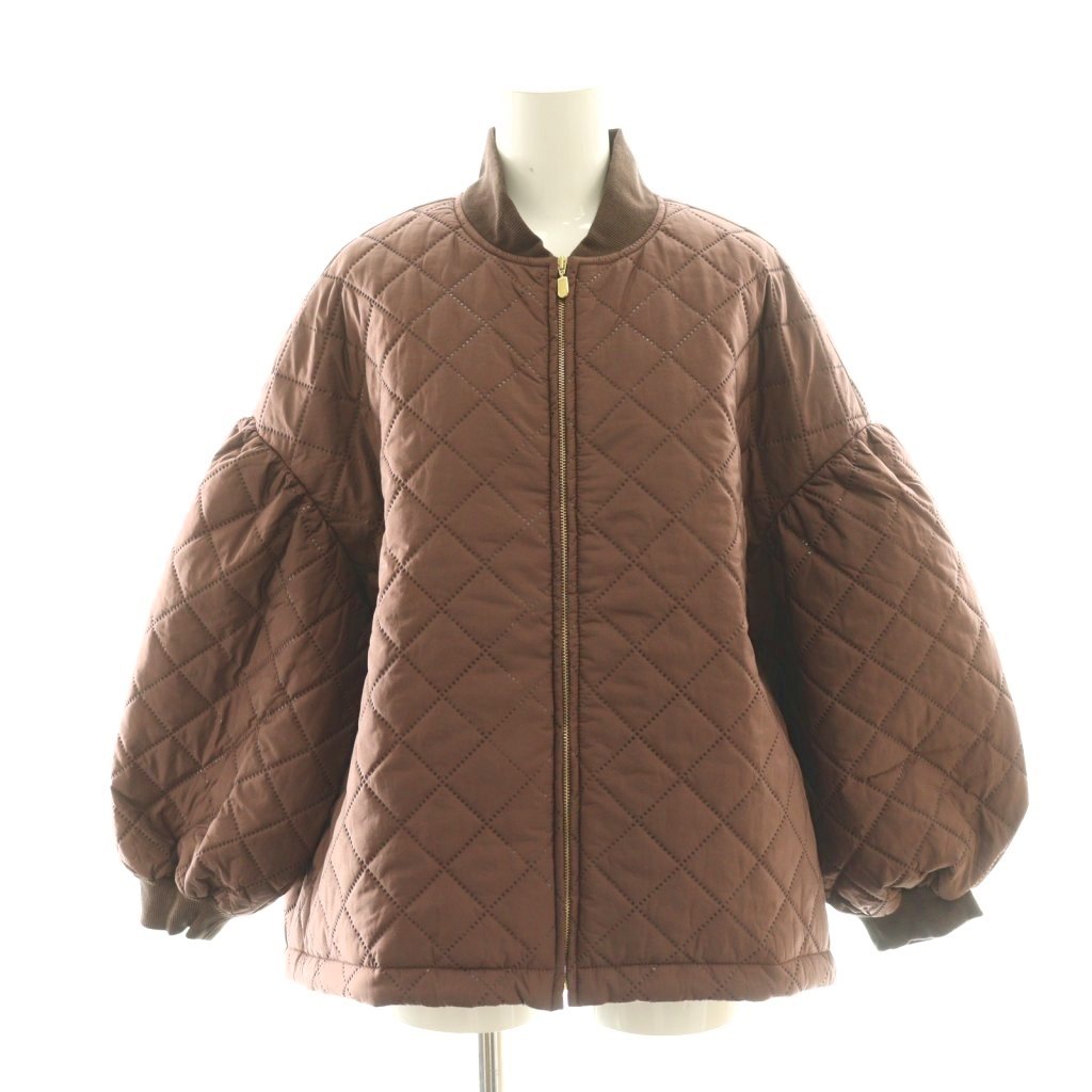 【中古】未使用品 ローブデポー ROBE de PEAU 25AW キルティングブルゾン ジャケット アウター F ブラウン R323 /CX ■OS ■SH レディース 【ベクトル 古着】 260128